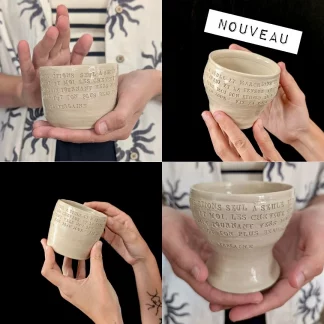 Plusieurs modèles artisanaux de tasse poème Paul Verlaine - Nevermore