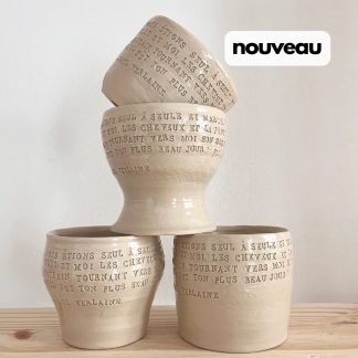 tasse-poème Nevermore de Paul Verlaine
